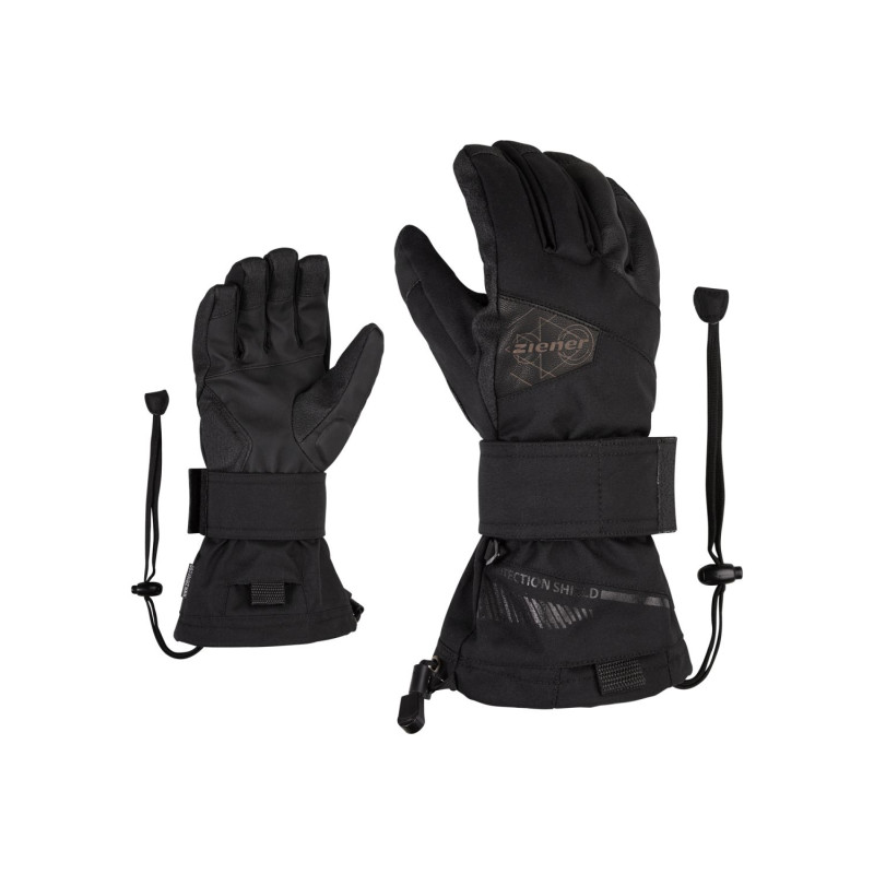 RĘKAWICE SNOW. ZIENER MAXIMUS AS SB, BLACK, 6,5