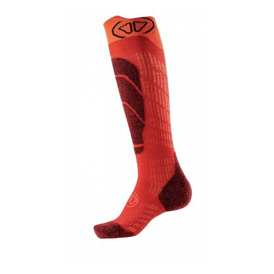SKARPETY NAR. SIDAS SKI MERINO JUNIOR, RED, 24-26