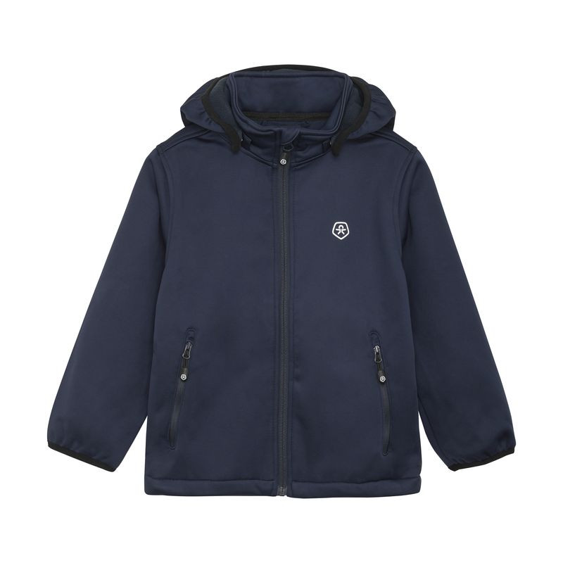 KURTKA COLOR KIDS SOFTSHELL W.FLEECE, ECLPSE, 110