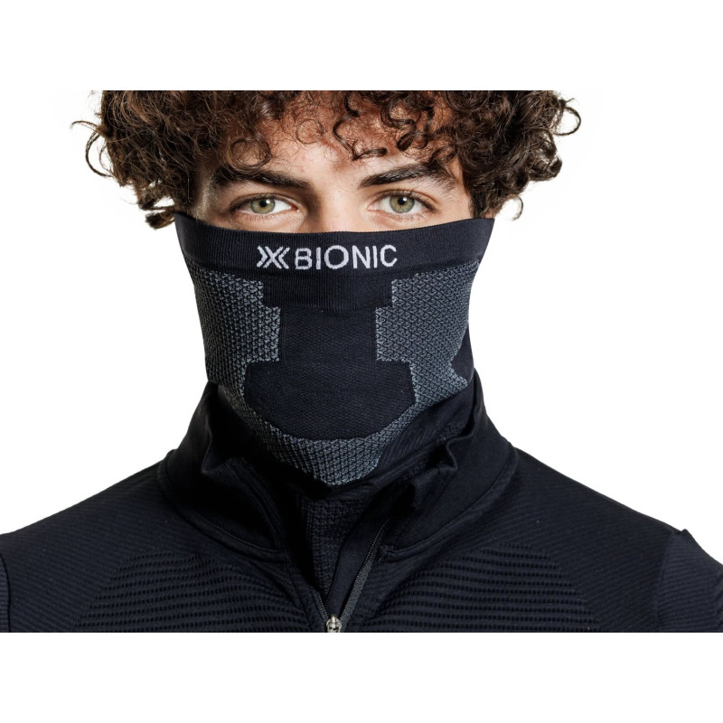 KOMIN U X-BIONIC NECKWARMER, BLACK/GREY,
