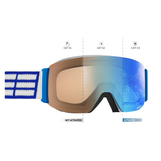 GOGLE SALICE 102 WHITE-BLUE, DA RWX S1-S3