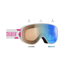 GOGLE SALICE 100 WHITE-FUCHSIA, DA RWX S1-S3