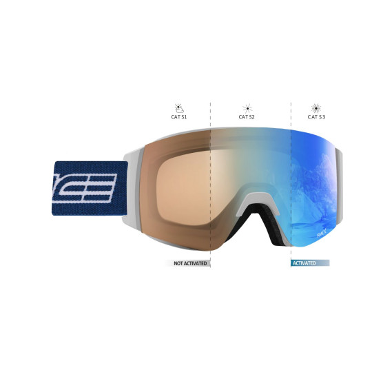 GOGLE SALICE 105 WHITE-BLUE, DA RWX S1-S3