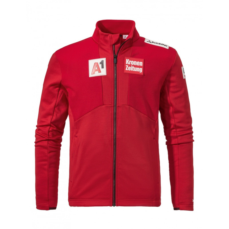 BLUZA MĘSKA SCHOFFEL PFELDERS FLEECE, CZERWONY, 46