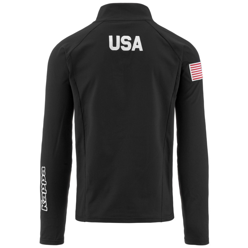 BLUZA U KAPPA 6CENTO 687BK US, CZARNY, XXL/44