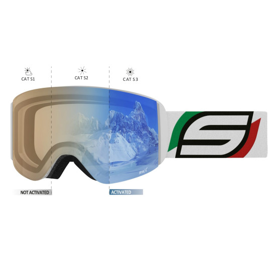 GOGLE SALICE 107 WHITE ITALY DA RWX, S1-S3