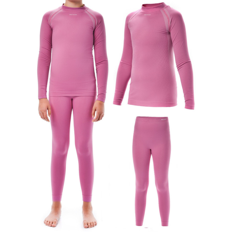 KOMPLET BIEL. DZIECIĘCEJ TER. METEOR PINK, 128/134